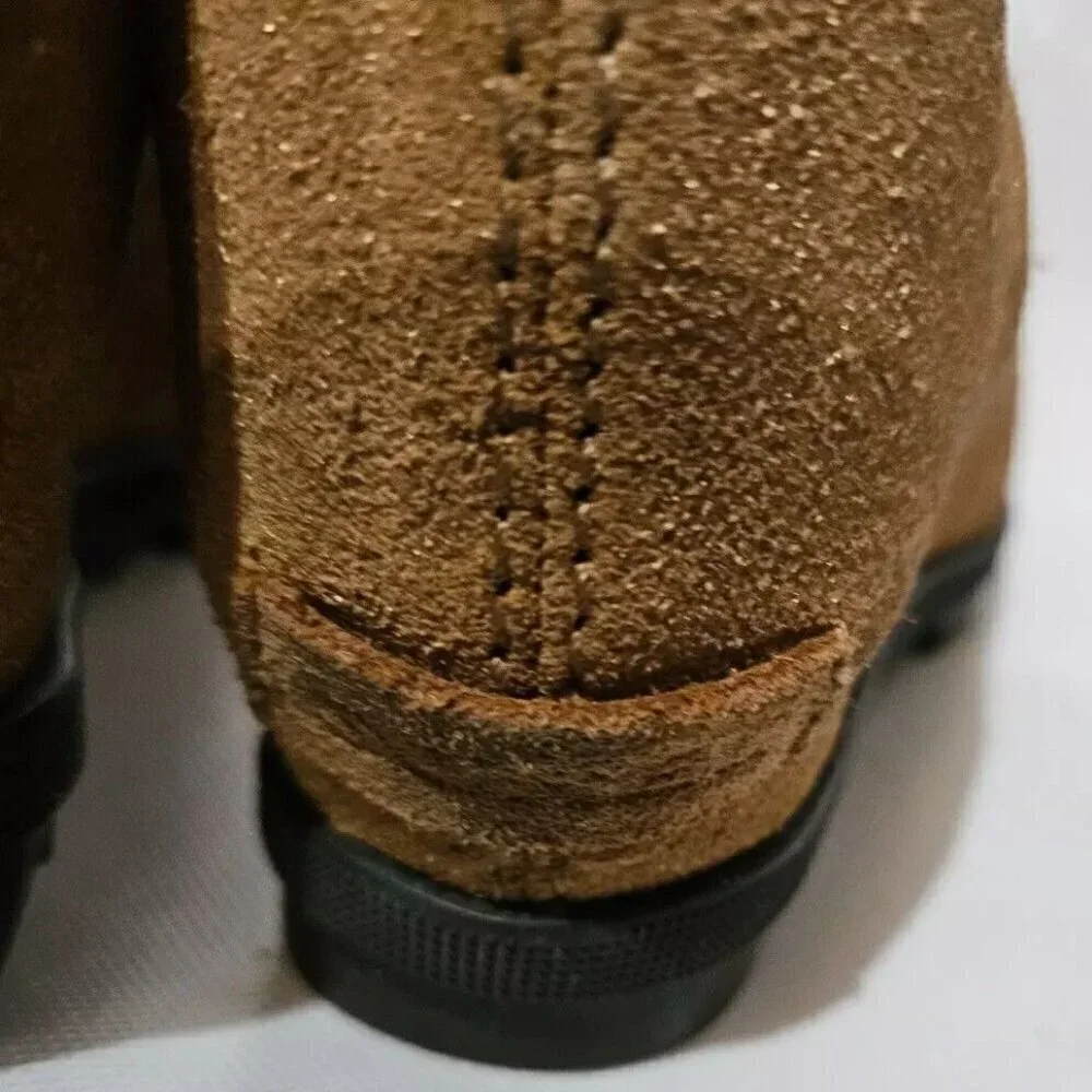 Sorel Youth Joan of Arctic Wedge Ankle Booties Kids Size 4 EUR 35 Brown Leather